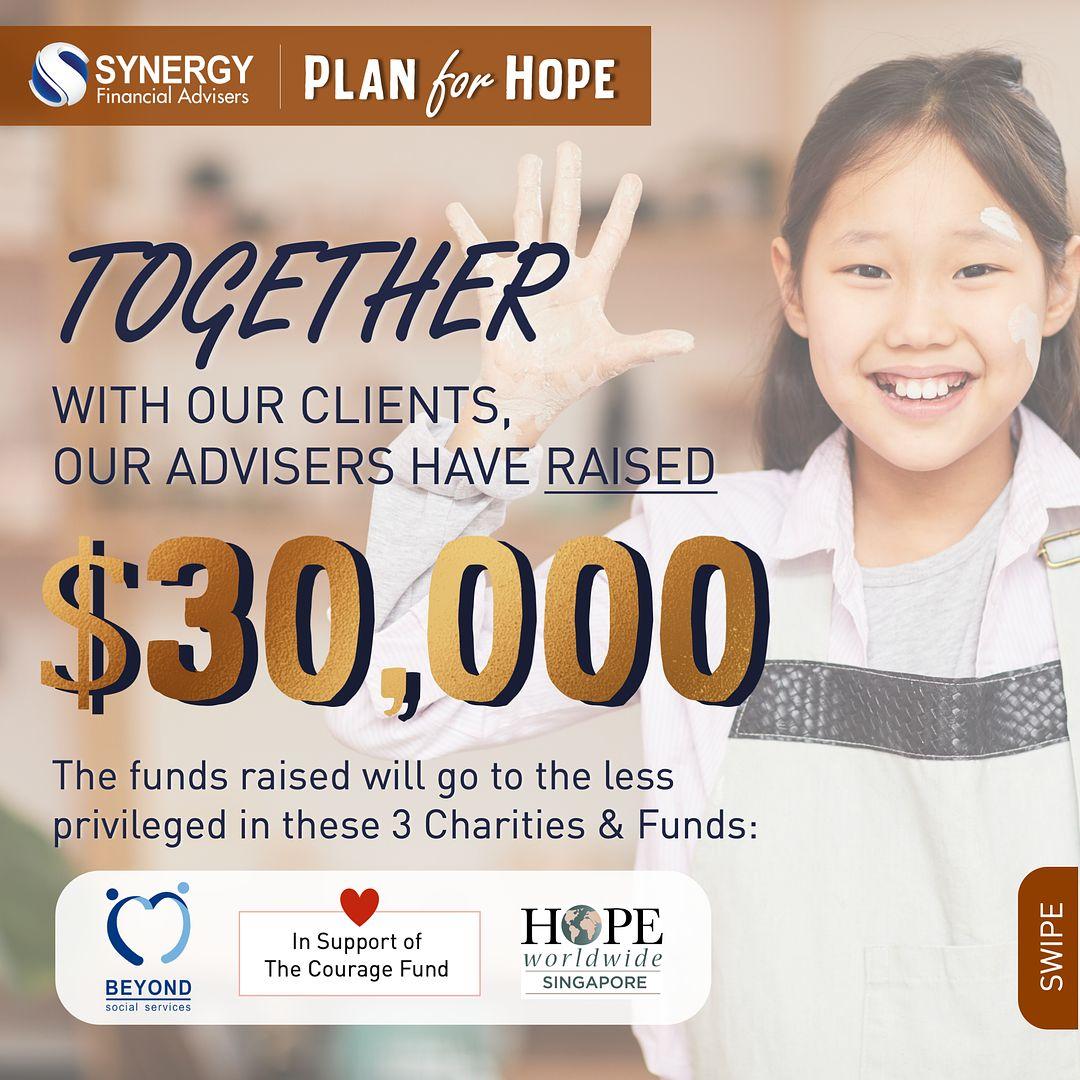 SYNERGY has raised $30,000 via Plan For Hope Campaign